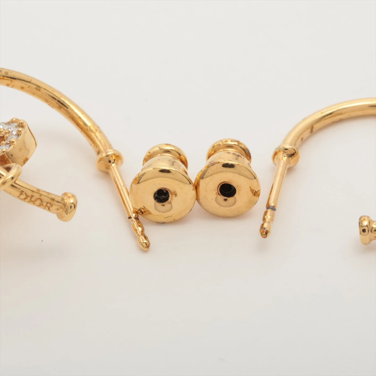 ディオール Petit CD プチCD ピアス(両耳用) GP×ラインストーン