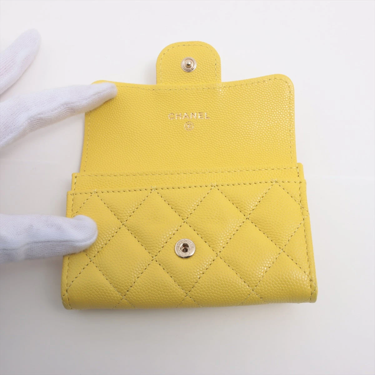 確実正規品☆極美品☆CHANEL☆マトラッセ キャビアスキン カード
