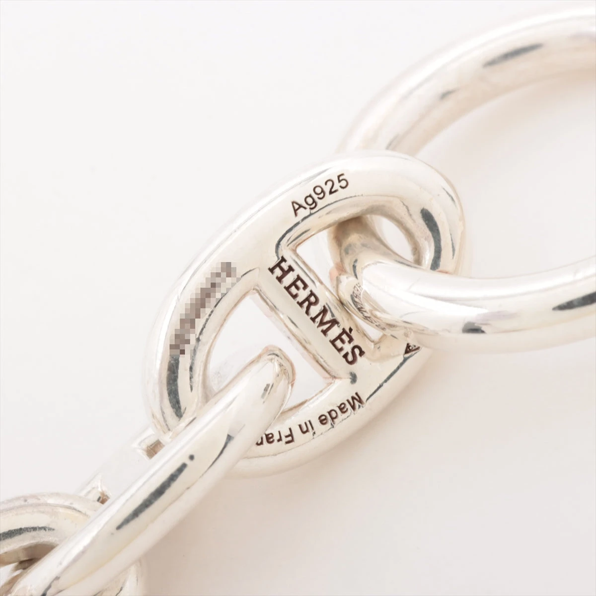 サンプル品　HERMES 19コマ　シェーヌダンクル　シルバーブレスレット エルメス シェーヌダンクルMM ブレスレット 19コマ 925 62.5g