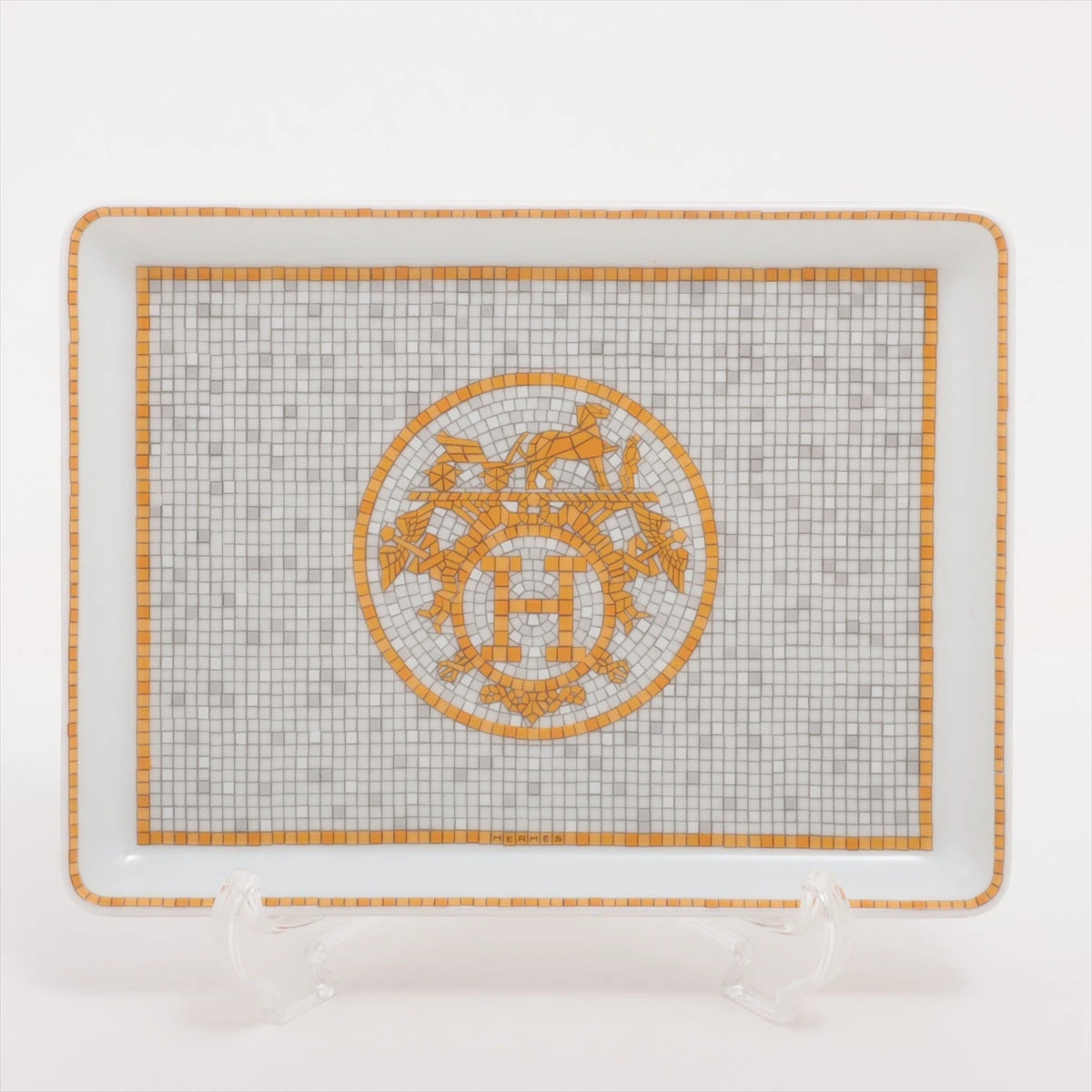 エルメス モザイク24 トレー 陶器 ゴールド A3285025｜中古ブランド品
