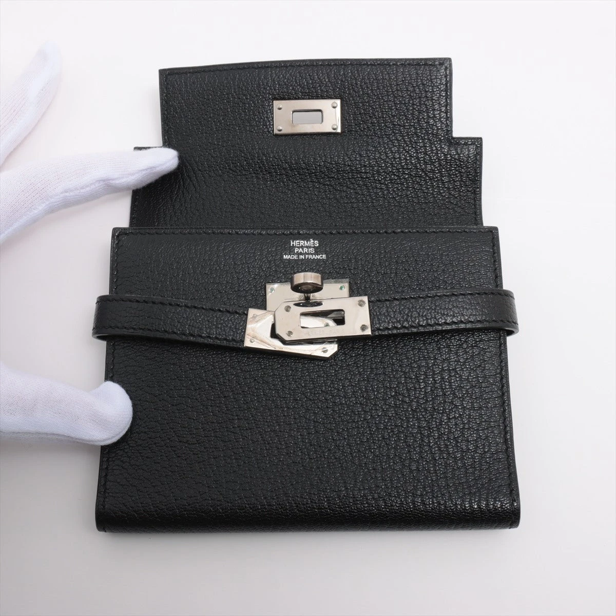 エルメス ベアンスフレ ブラック シェブルミゾル シルバー金具
