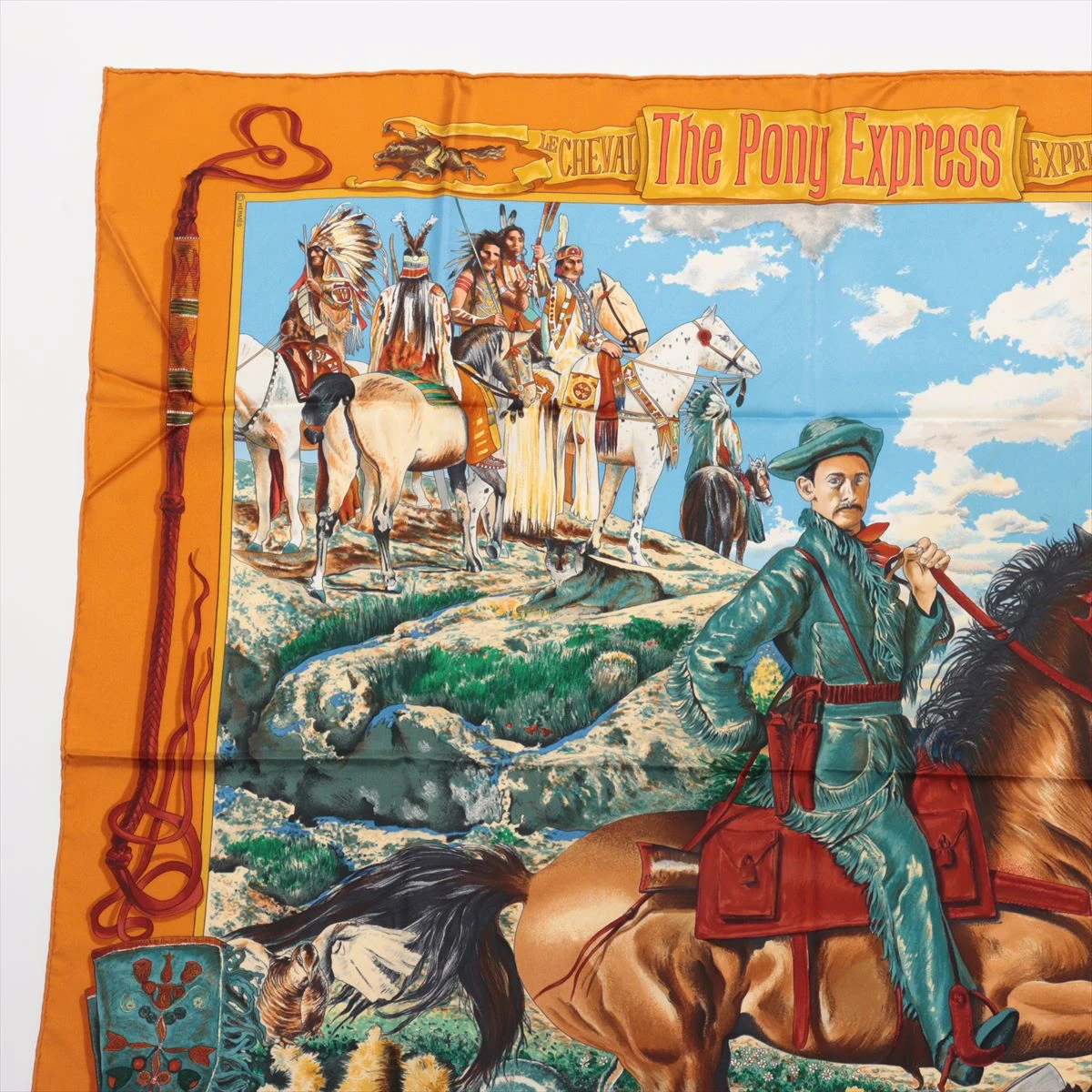 エルメス カレ90 The Pony Express 郵便社 スカーフ シルク