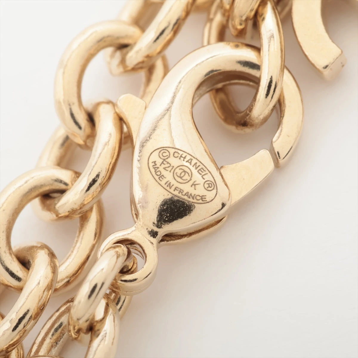 【CHANEL】ココマーク F21K ネックレス GP×ラインストーン シャネル ココマーク F21K ネックレス GP×ラインストーン