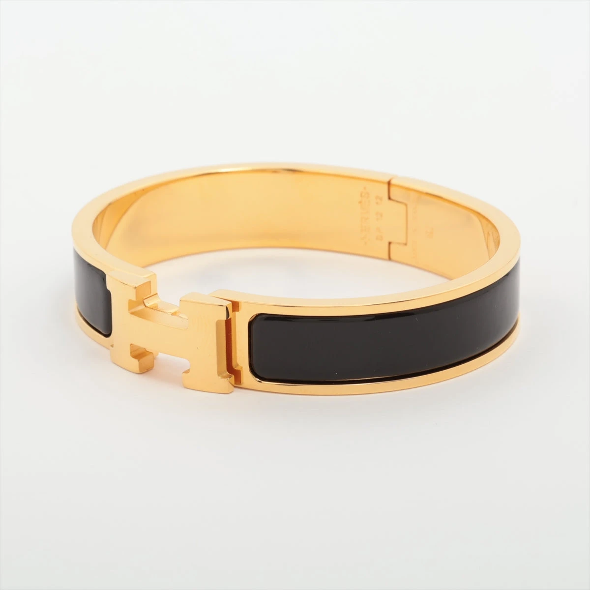 HERMES ゴールドバングル エルメス クリックHバングル ファン バングル PM GP ブラック