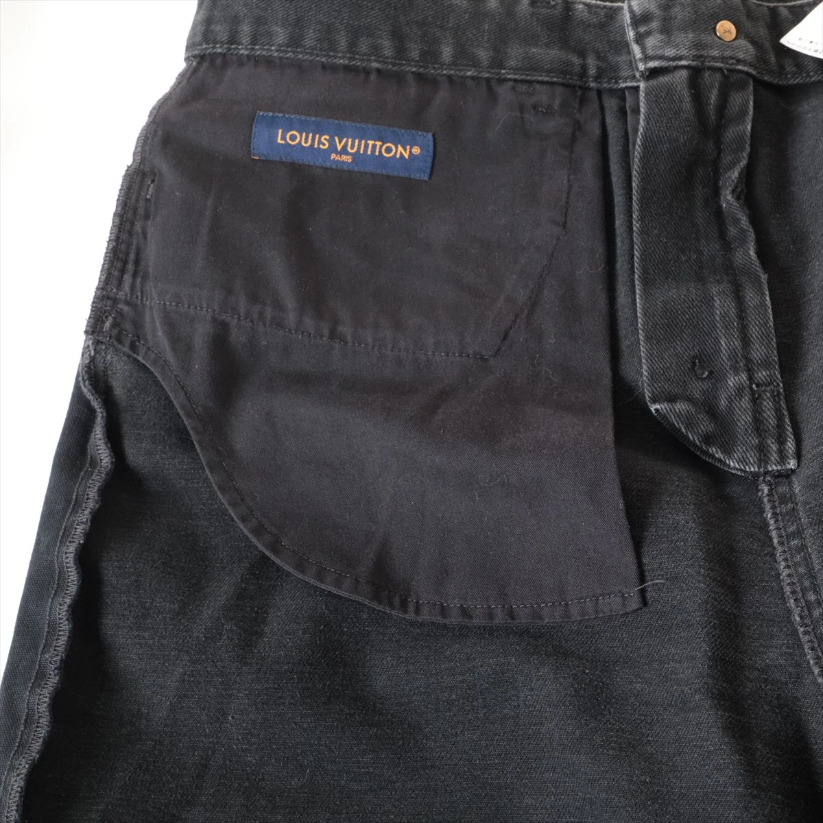ヴィトン モノグラム 24SS コットン デニムパンツ 31 メンズ ブラック 