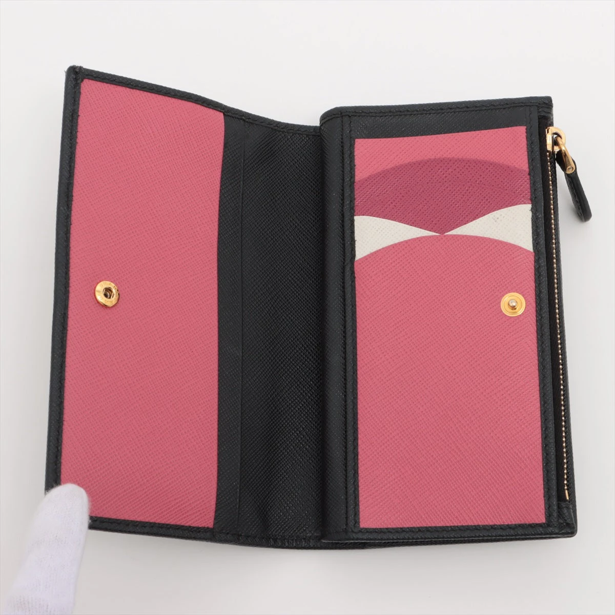 プラダ 1ML009 レザー 財布 ブラック A3305871｜中古ブランド品