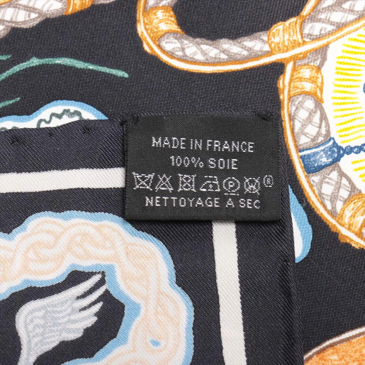 【未使用】HERMES カレ90 スーパーシルククエスト ノワール カレ90 スーパー・シルク・クエスト ノワール ブラック 黒