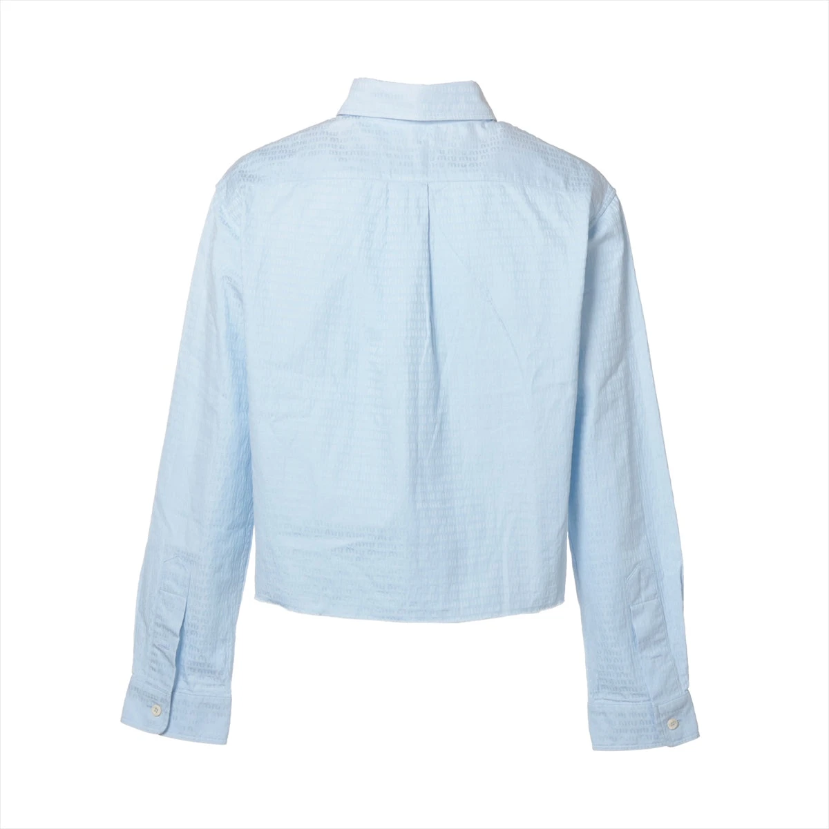 【美品】 ミュウミュウ　半袖　シャツ　ブラウス　ストレッチ性　イタリア製　38 美品】 ミュウミュウ 半袖 シャツ ブラウス ストレッチ性