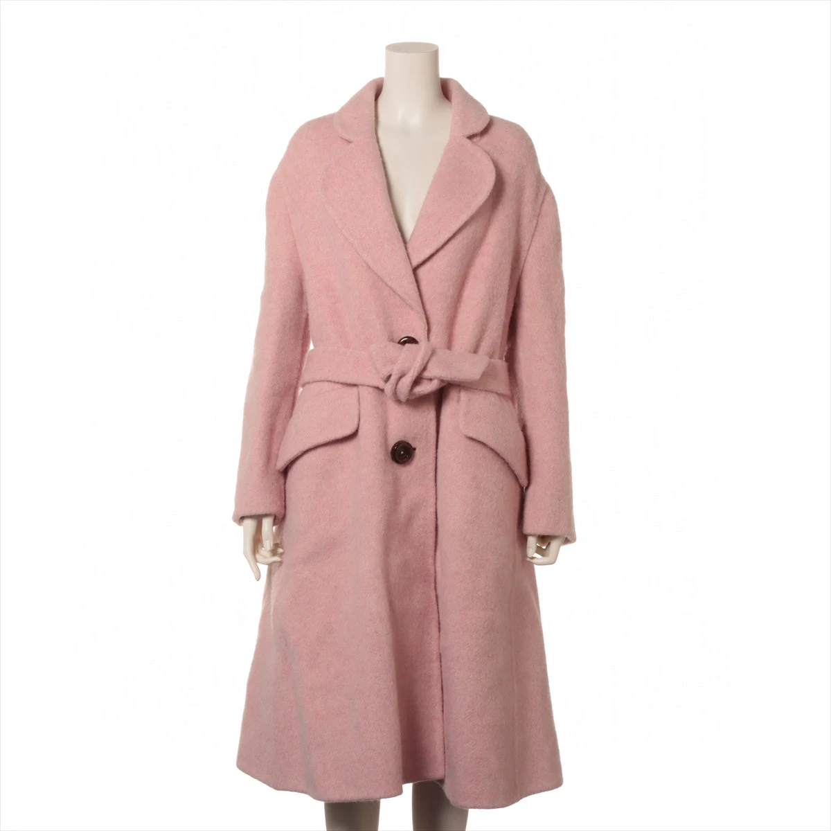 ミュウミュウ　コート　38サイズ MIU MIU | GREY SINGLE-BREASTED VELOUR COAT コート (MiuMiu