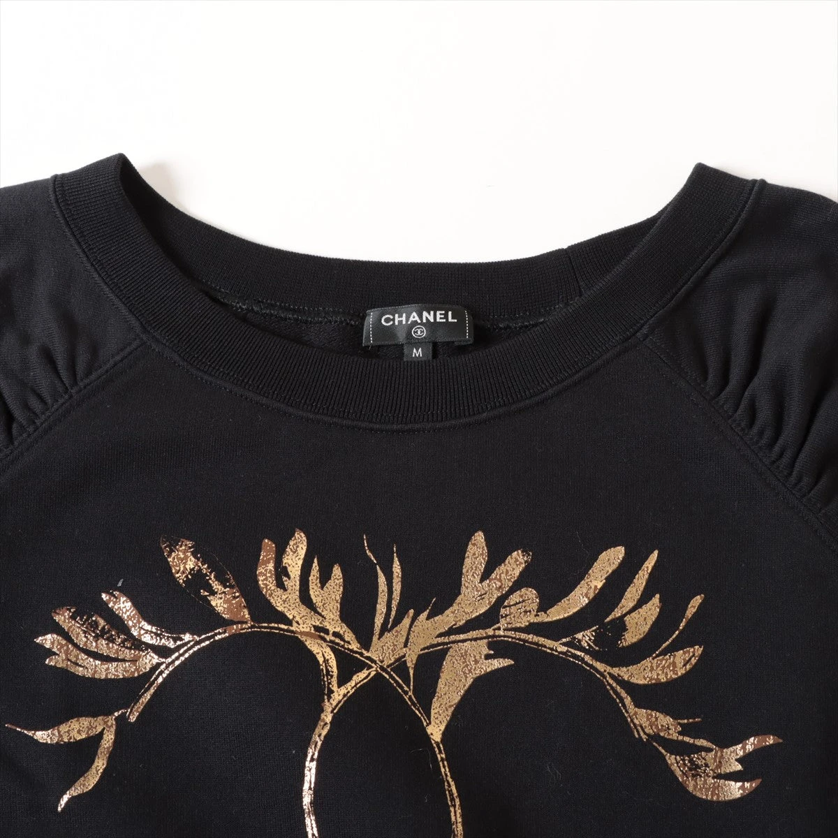 シャネル ココマーク P57 コットン Tシャツ M レディース ブラック