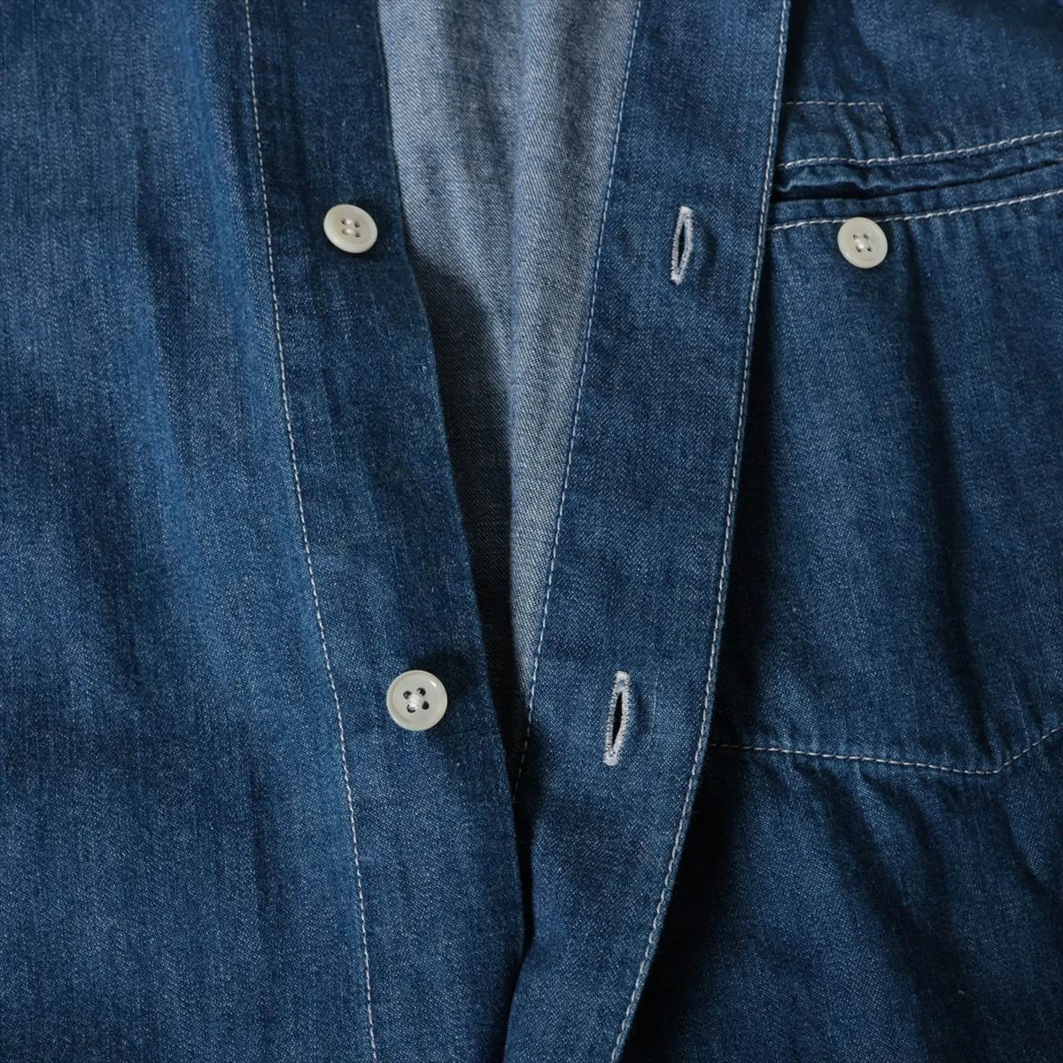 エルメス 19SS コットン デニムシャツ 39 メンズ ブルー 91-5620