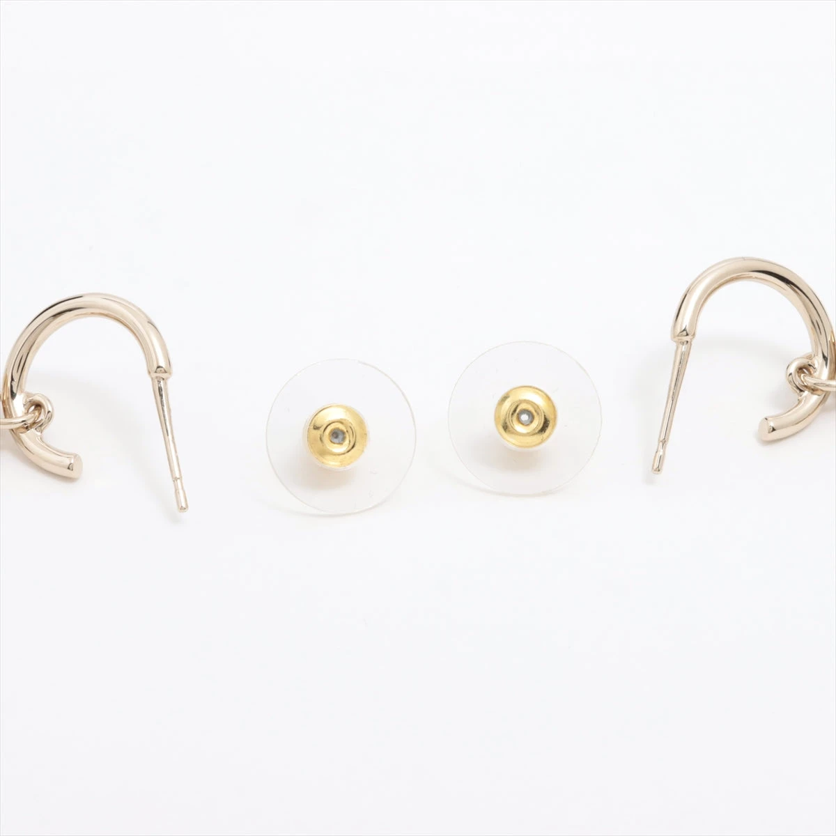 シャネル ココマーク ゴールド色 両耳用ピアス シャネル ココマーク B24K ピアス(両耳用) GP×レザー ゴールド
