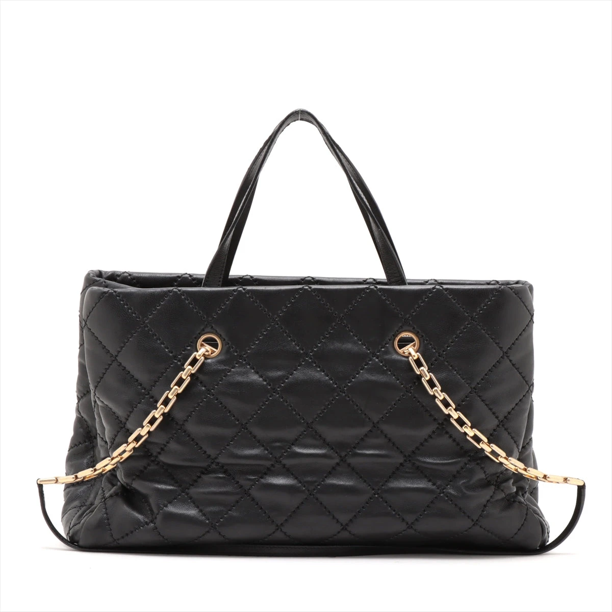 CHANEL チェーン トートバッグ ブラック 非売品 CHANEL シャネル マトラッセ チェーントートバッグ ココマーク