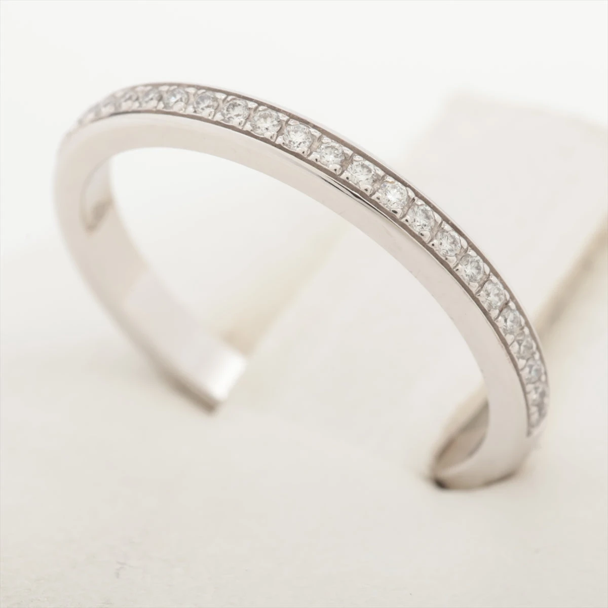 BVLGARI ハーフエタニティリング size:48 専用ボックス付き ブルガリ ハーフエタニティ ダイヤ リング 750(WG) 2.1g 48 A3310288
