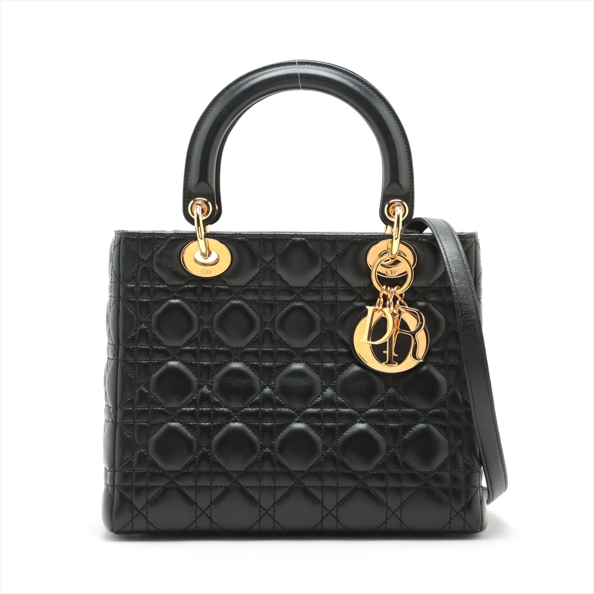 クリスチャン ディオール レディディオール カナージュ 2way ハンドバッグ クリスチャンディオール レディディオール カナージュ レザー 2WAY