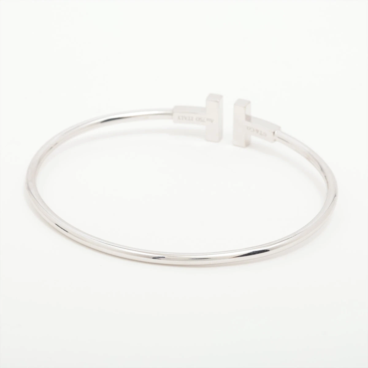 ティファニー Tワイヤー ダイヤ ターコイズ ブレスレット 750(WG) 8.6g