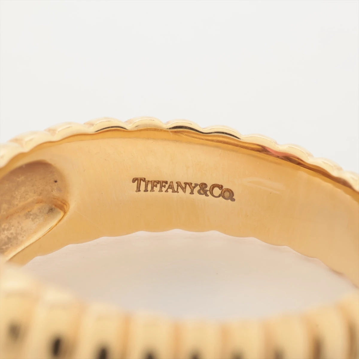 ティファニー フレンドシップ ピンクトルマリン リング 750(YG) 7.0g 