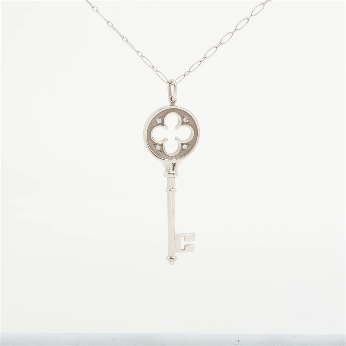 ティファニー pt950 メトロ ハート キー 鍵 ダイヤモンド ネックレス