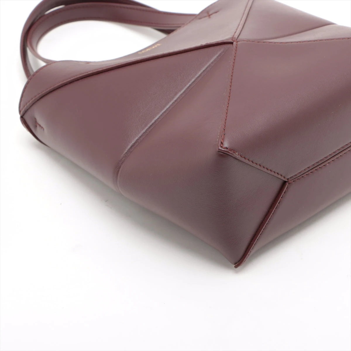 ロエベ パズルフォルド トート ミニ レザー ハンドバッグ ボルドー