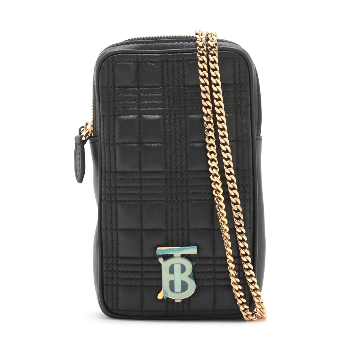 バーバリー TB ローラ レザー フォンポーチ ブラック A3315428