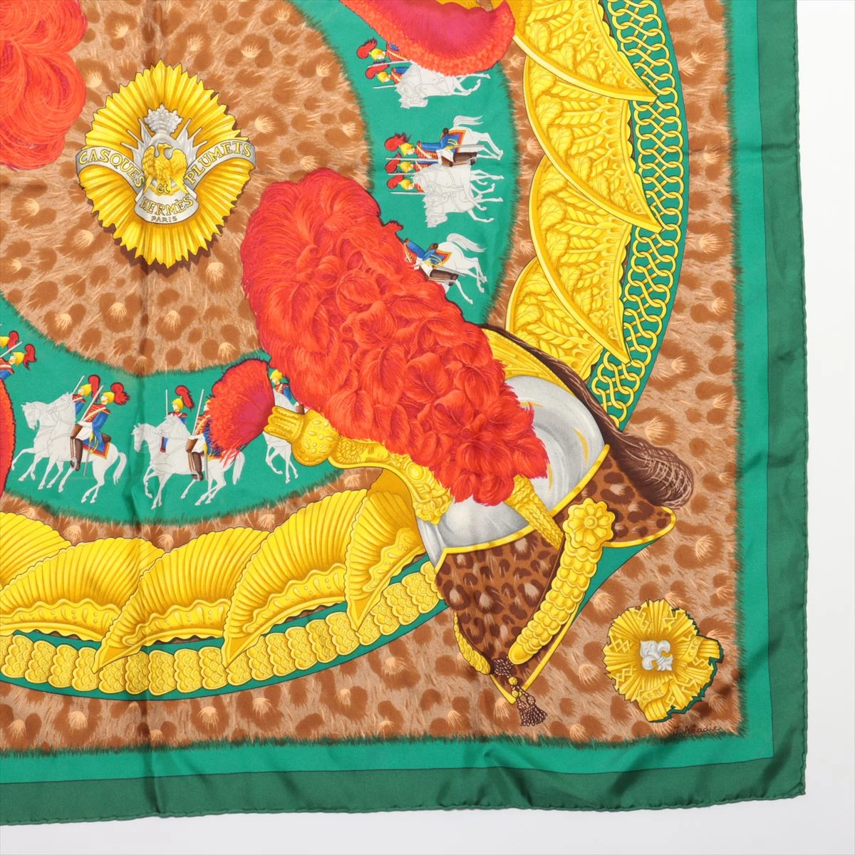 HERMES エルメス スカーフ カレ90 CASQUES et PLUMETS HERMES エルメス カレ90 CASQUES et PLUMETS 兜と羽根飾り スカーフ