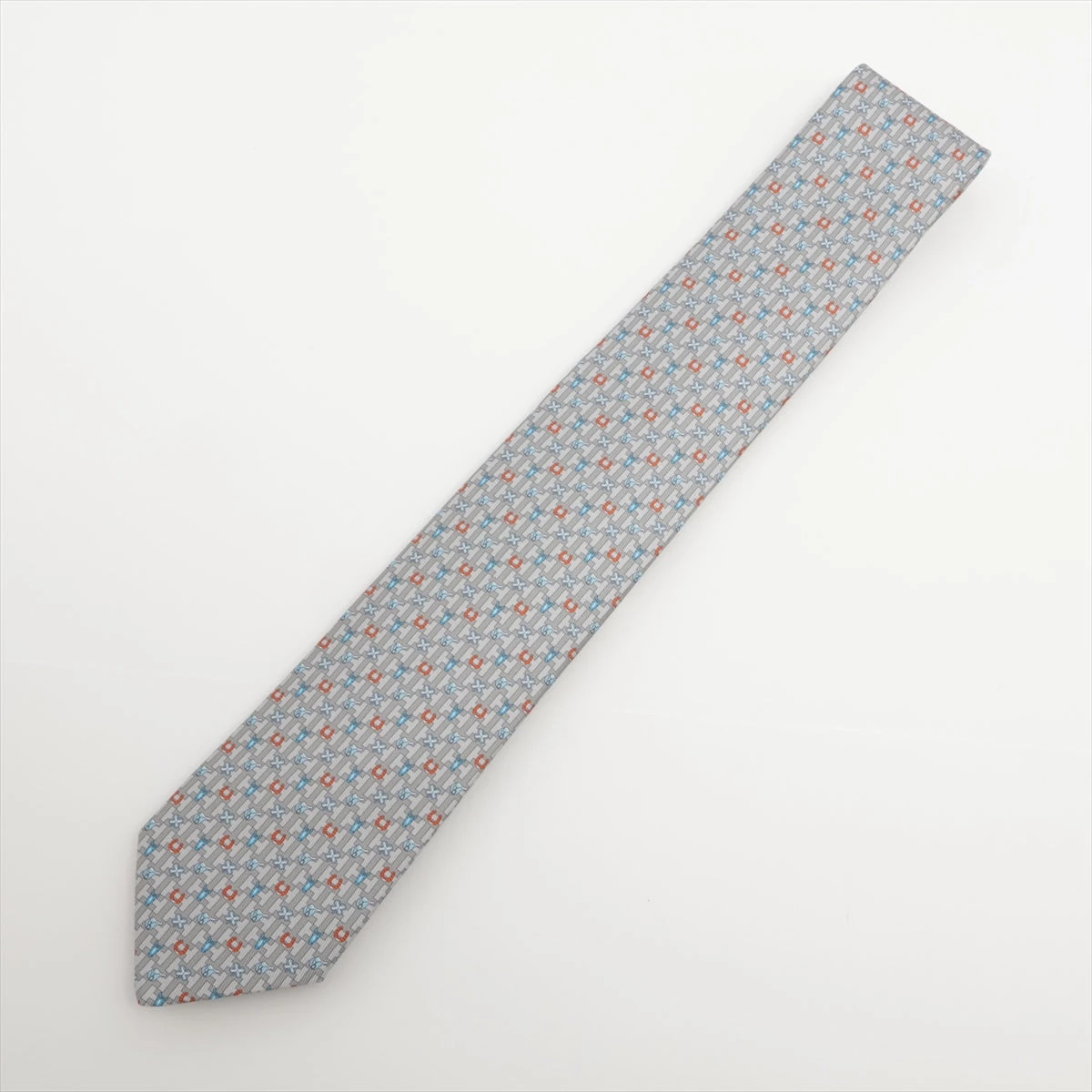 HERMES エルメス ネクタイ TIE 7cm メンズ フランス製 シルク H