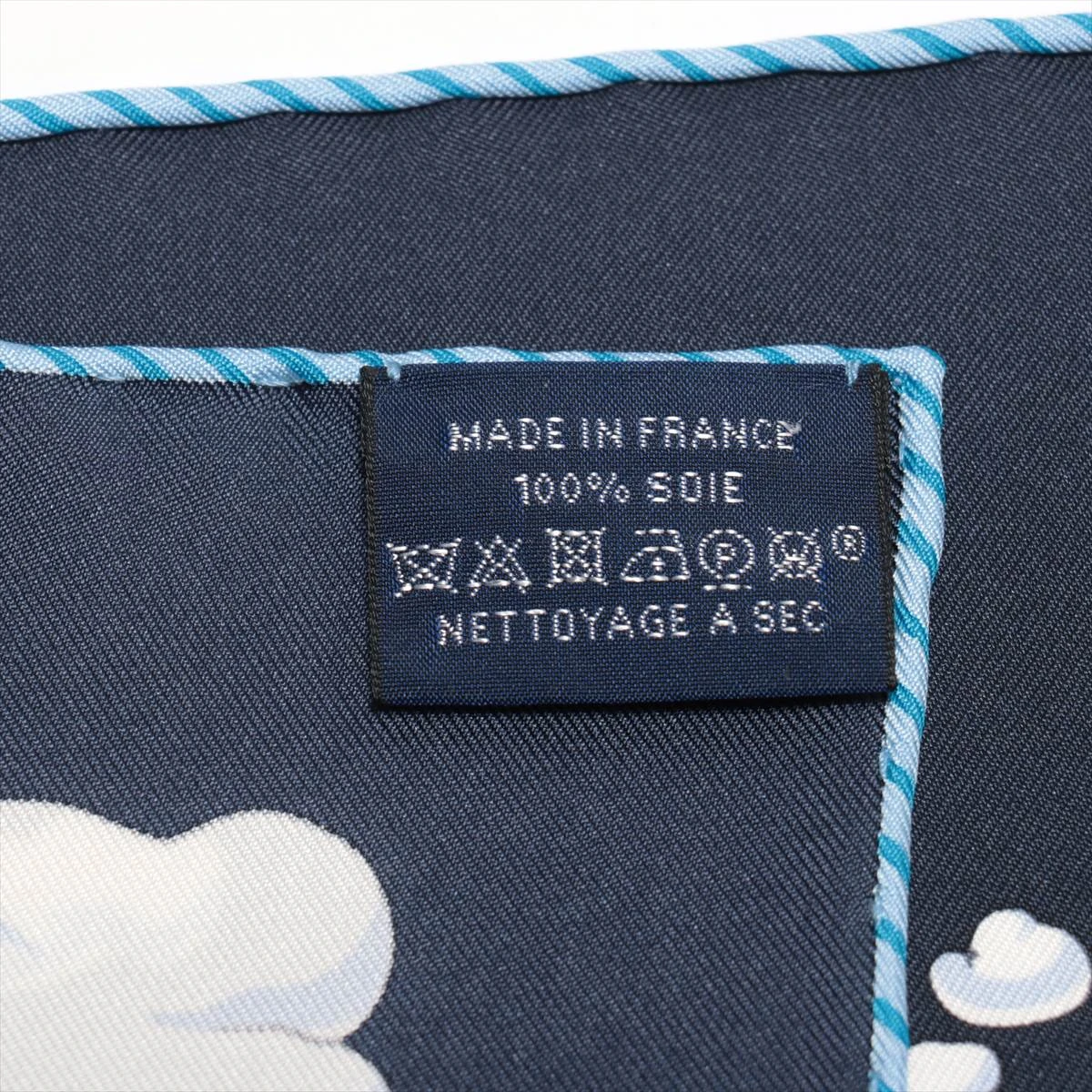 エルメス ツイリー 私の雲 スカーフ シルク ネイビー 中古】 エルメス ツイリー スカーフ ネイビー 私の雲 レディース