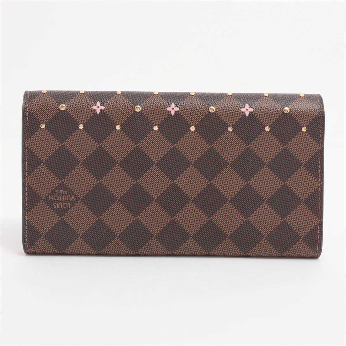 ヴィトン ダミエ ポルトフォイユサラ N60476 ピンク 財布 RFID