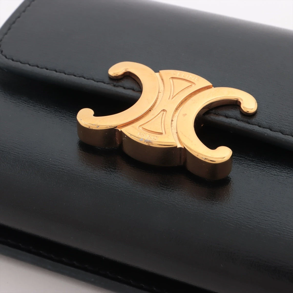 セリーヌ トリオンフ レザー 財布 CELINE セリーヌ トリオンフ 二つ折り財布（小銭入れあり