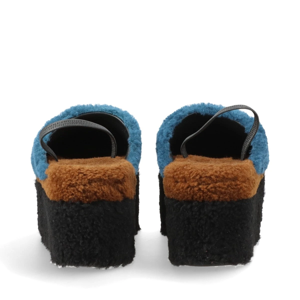 極美品】フェンディミュール36ムートンボアブルー23.5cm