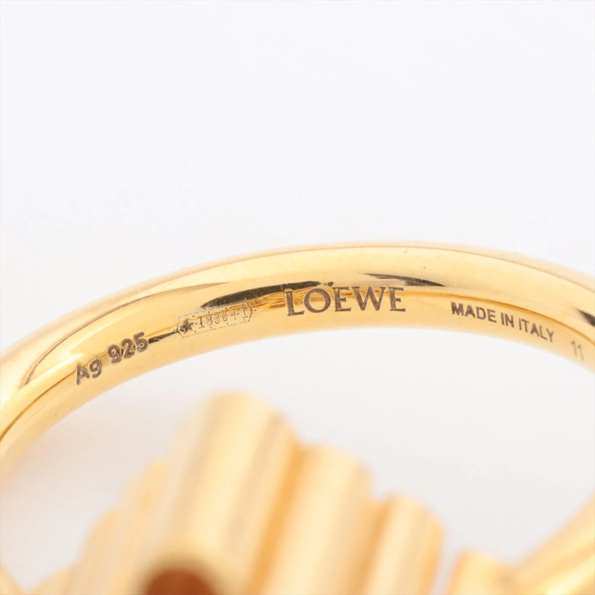 ロエベ アナグラム リング GP ゴールド A3308707｜中古ブランド品