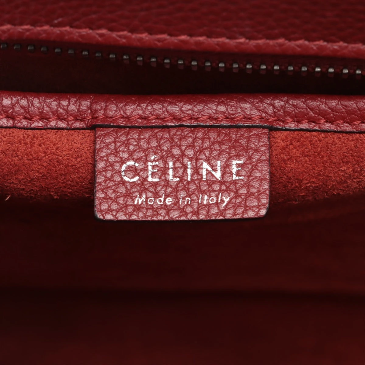 CÉLINE セリーヌ　ラゲージナノショッパーレッド バッグ未使用に近い 新品同様・レア】セリーヌ CELINE ラゲージ ナノ ショッパー