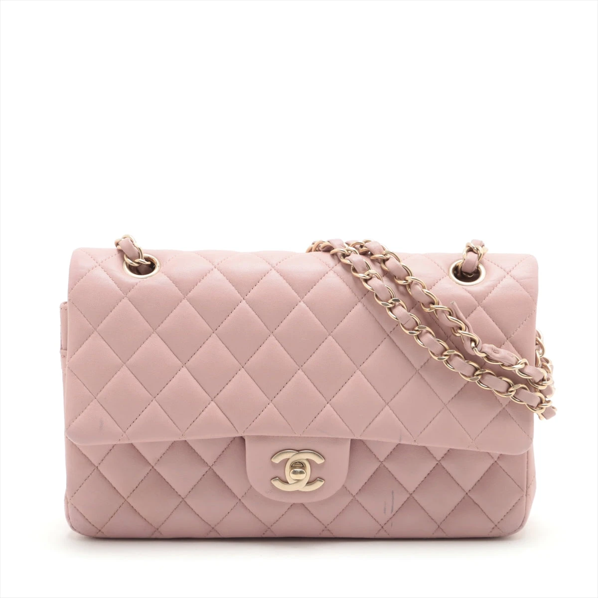 シャネル マトラッセ25 ラムスキン ダブルフラップ ダブルチェーン  