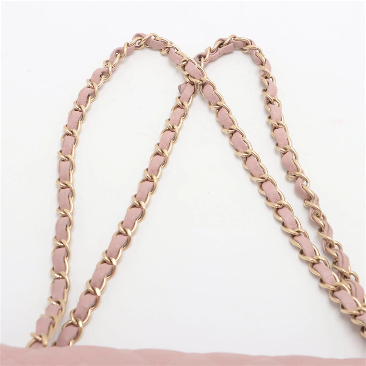 【美品】シャネル マトラッセ 2.55 マキシ ラムスキン ダブルフラップ ダブルチェーンバッグ ピンク シルバー金具 シャネル マトラッセ25 ラムスキン ダブルフラップ ダブルチェーン