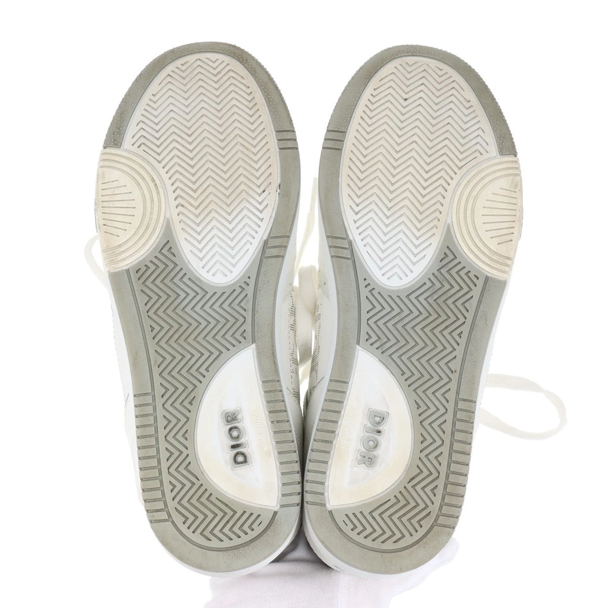 ディオール B27 レザー スニーカー 43 メンズ グレー×ホワイト 21CDC