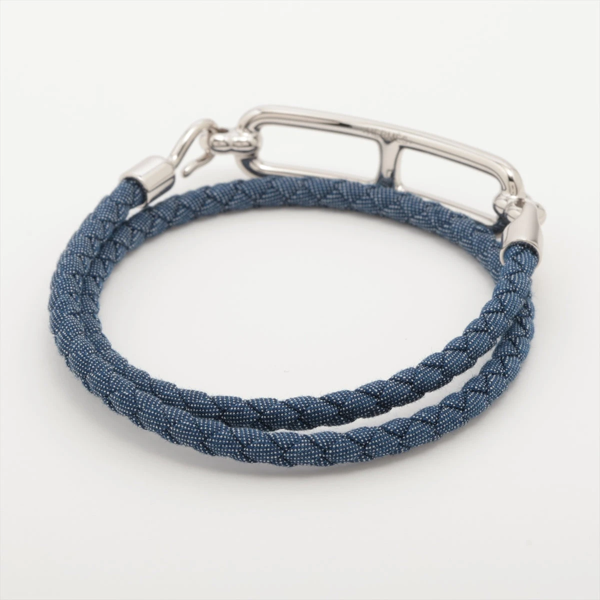 エルメス ルリ ドゥブルトゥール ブレスレット GP×革 シルバー