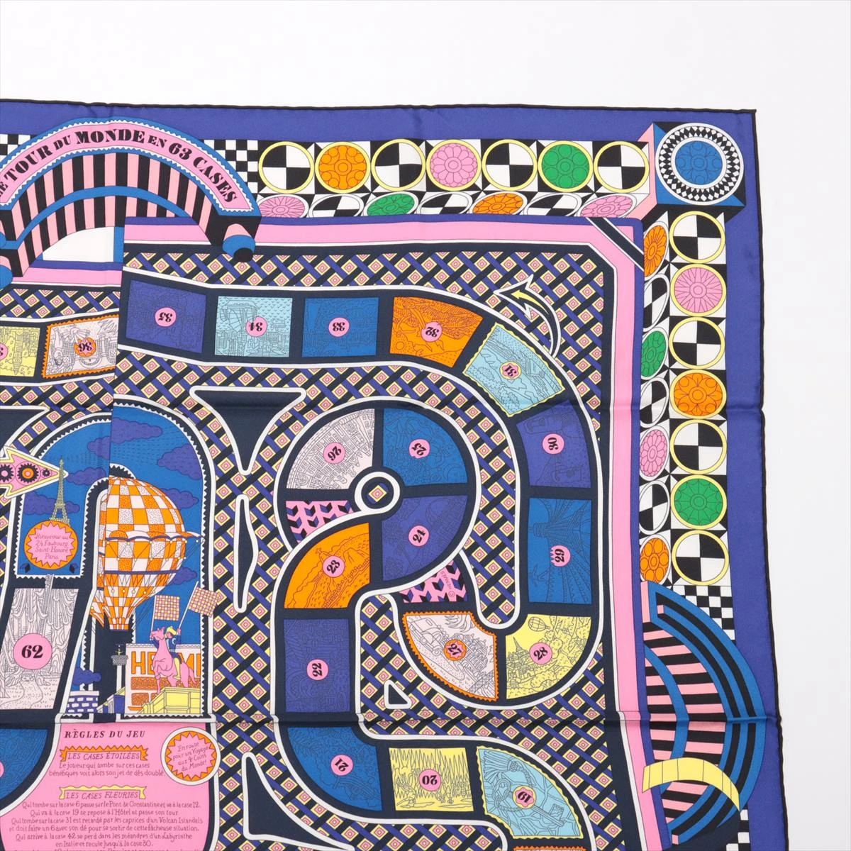 エルメス カレ90 Le Tour Du Monde En 63 Cases 63マスの世界旅行