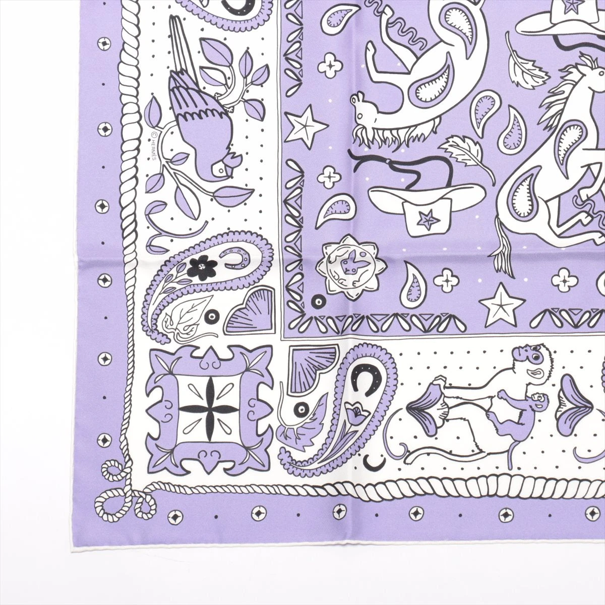 エルメス カレ55 Animaux Bandana アニマル バンダナ スカーフ