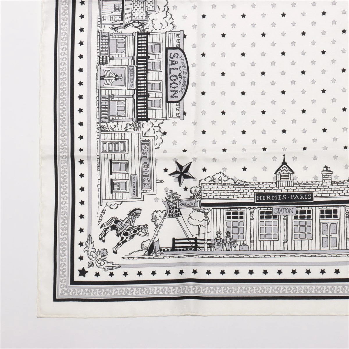 エルメス カレ55 Hermes Paris Station Bandana エルメス パリ