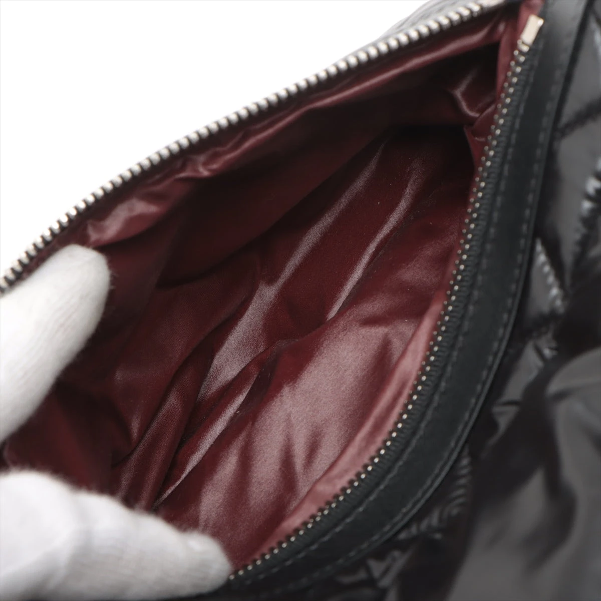 ALC10 シャネル コココクーン トートバッグ シール付き シルバー金具 シャネル コココクーン ナイロン トートバッグ ブラック