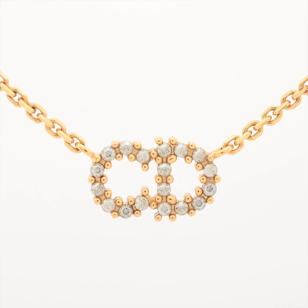 【極美品】DIOR クレールディリュヌ ネックレス パール CDロゴ ストーン ディオール Clair D Lune クレール ディー リュヌ ネックレス GP