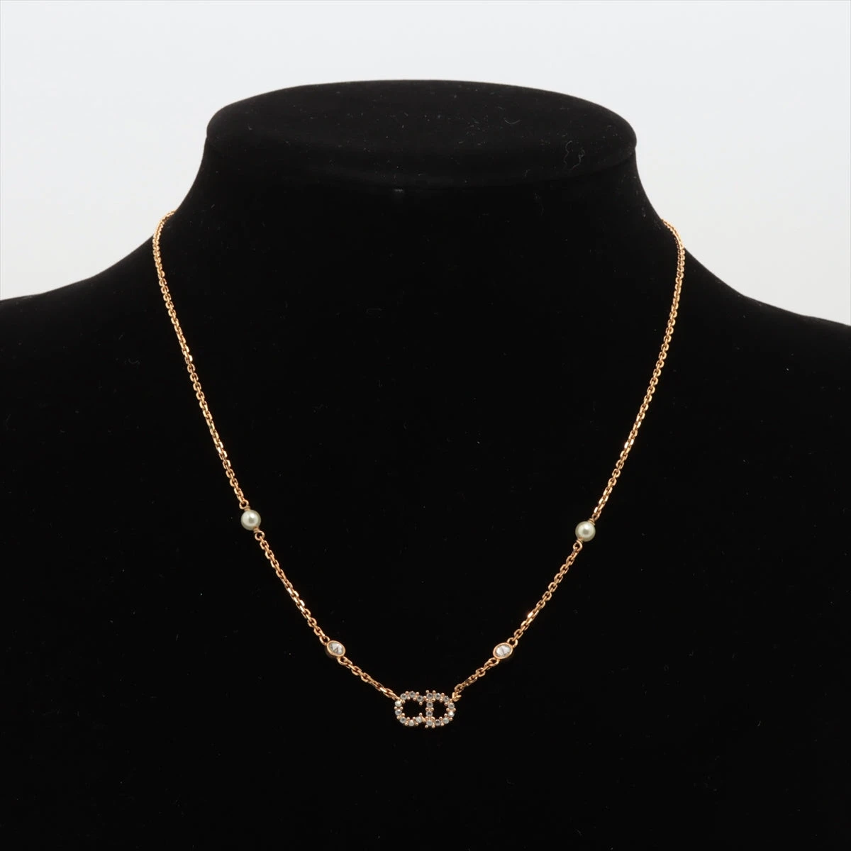 【極美品】DIOR クレールディリュヌ ネックレス パール CDロゴ ストーン Dior - クリスチャン・ディオール ネックレス クレール ディー