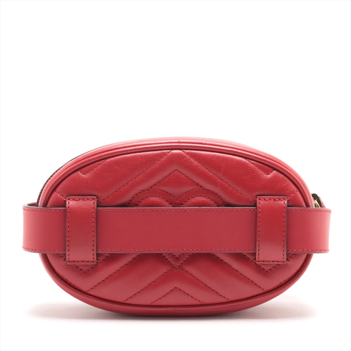 GUCCI ウエストポーチ マーモント ベロア レザー レッド グッチ GGマーモント レザー ウエストポーチ レッド 476434