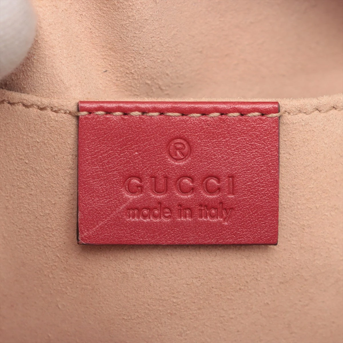 GUCCI ウエストポーチ マーモント ベロア レザー レッド グッチ GGマーモント レザー ウエストポーチ レッド 476434