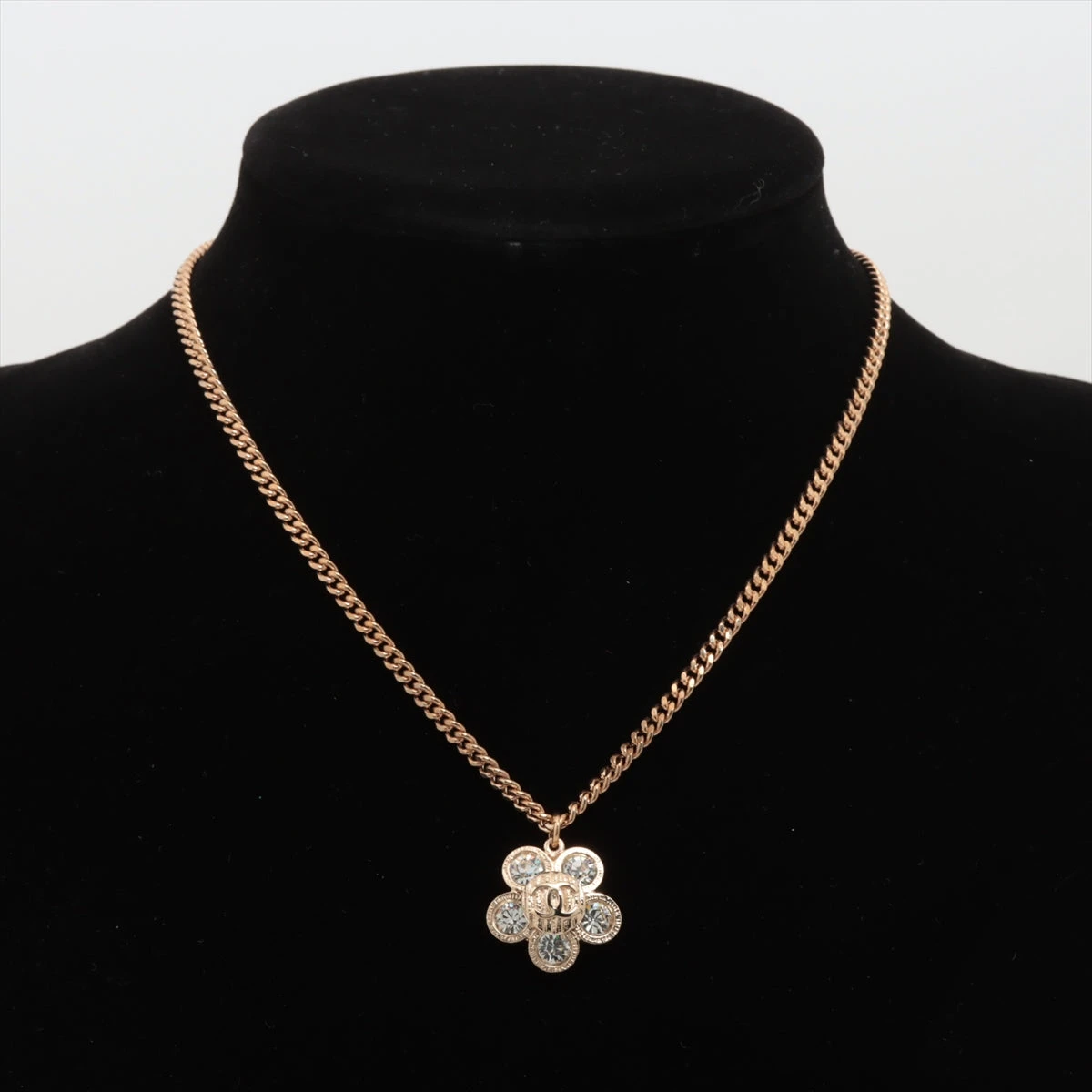 シャネル ココマーク フラワー 06A ネックレス GP×ライン