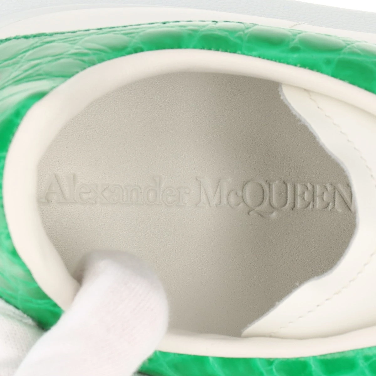 アレキサンダーマックイーン レザー スニーカー 45 メンズ ホワイト