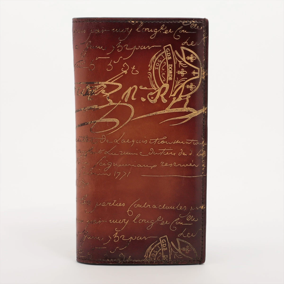 ベルルッティ カリグラフィ レザー 長財布 ブラウン ZZ021012｜中古
