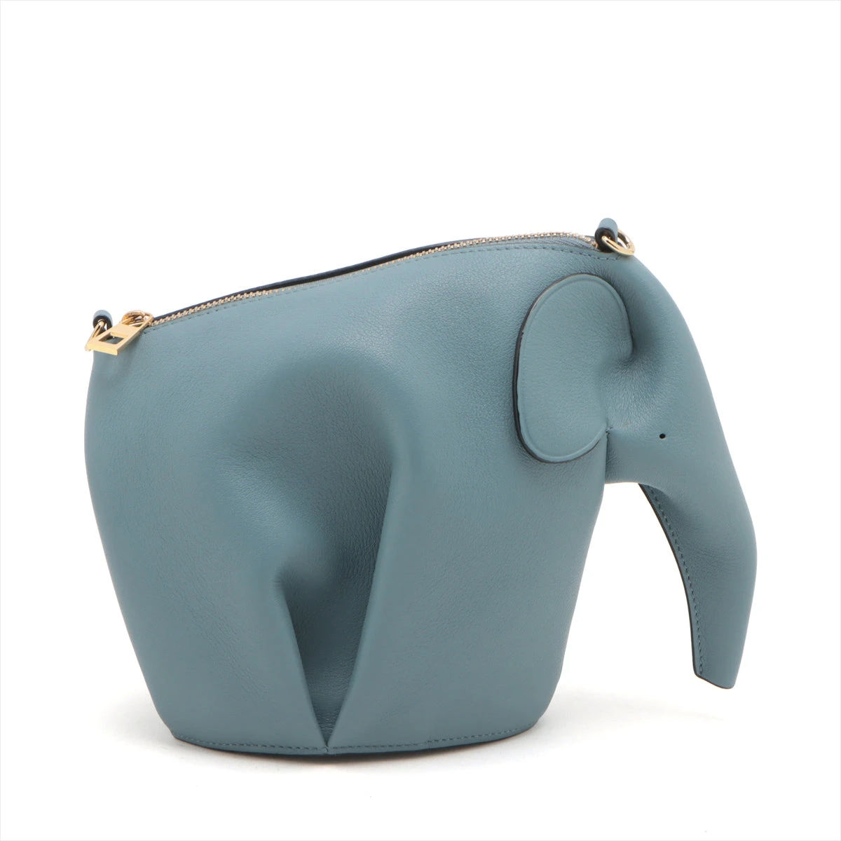LOEWE エレファントショルダー ロエベ エレファント レザー ショルダーバッグ ブルーグレー A3315946