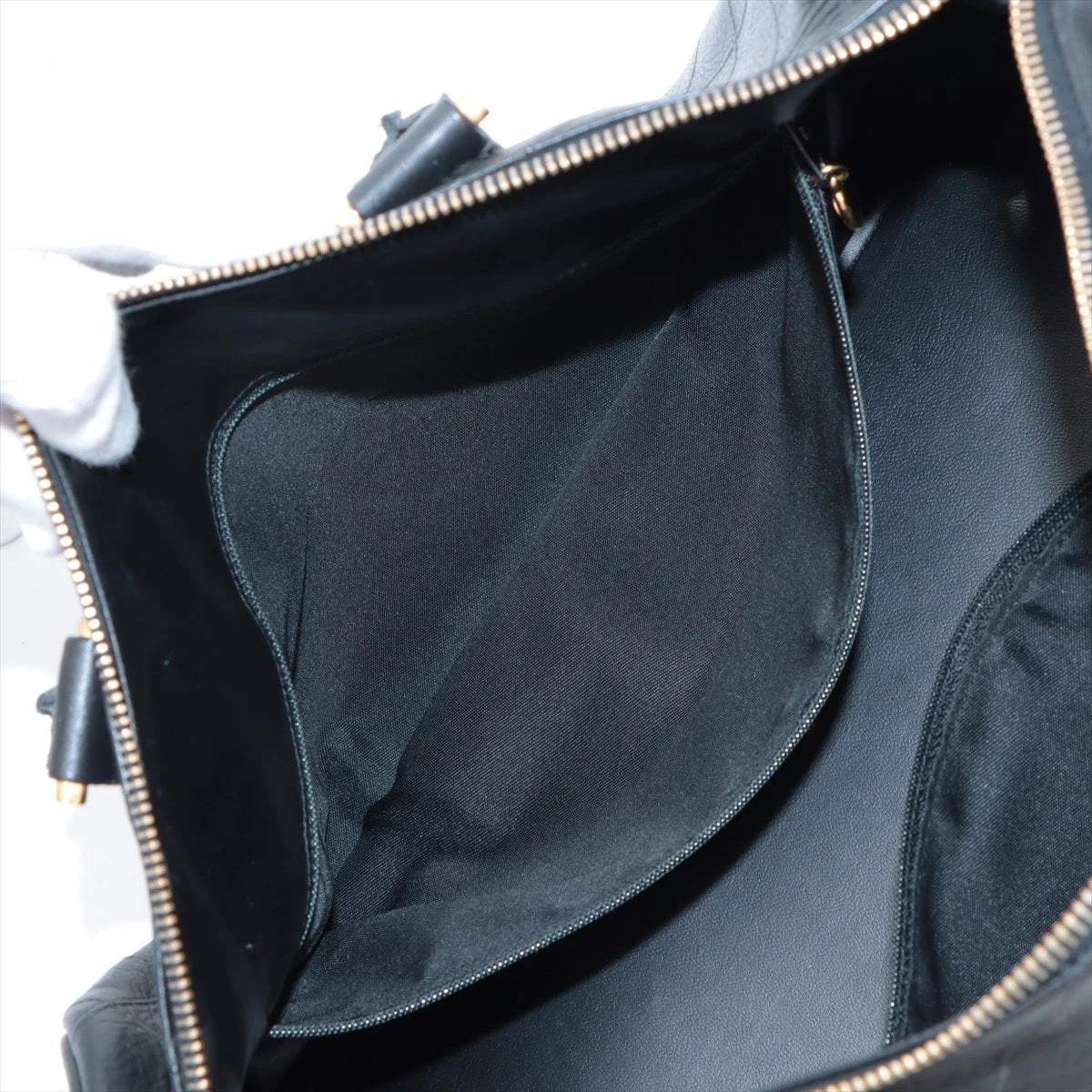 シャネル ビコローレ ラムスキン 2WAYボストンバッグ ブラック