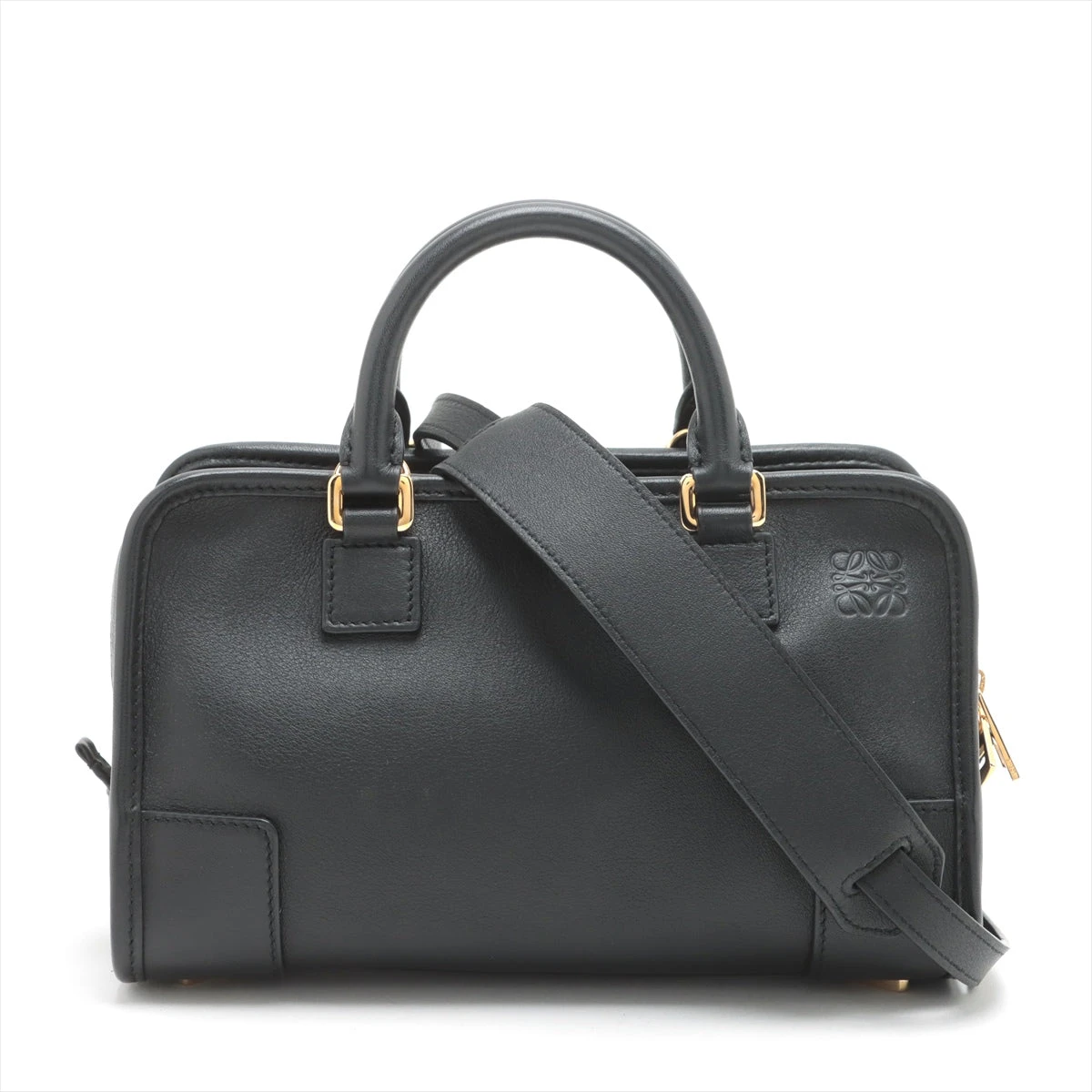 ロエベ アマソナ24 レザー 2WAYハンドバッグ ブラック A3305003｜中古  